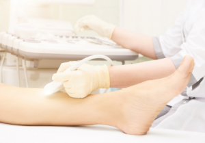 Healthcare DVT ultrasound leg scan
