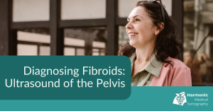 woman ultrasound to diagnose fibroids