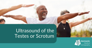 Ultrasound of testes or scrotum, men's health, male excercise